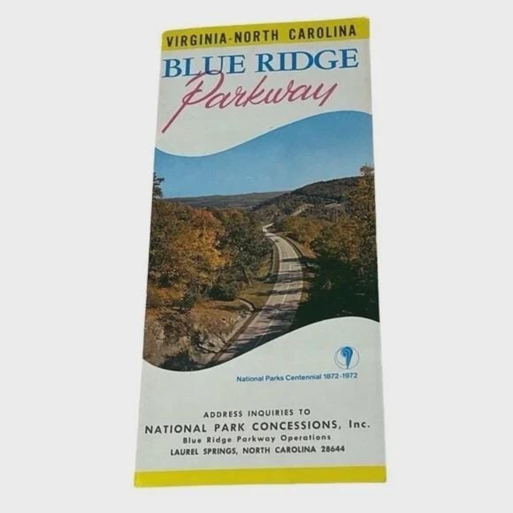 Virginia North Carolina Blue Ridge Parkway 1972 Vintage Travel Brochure